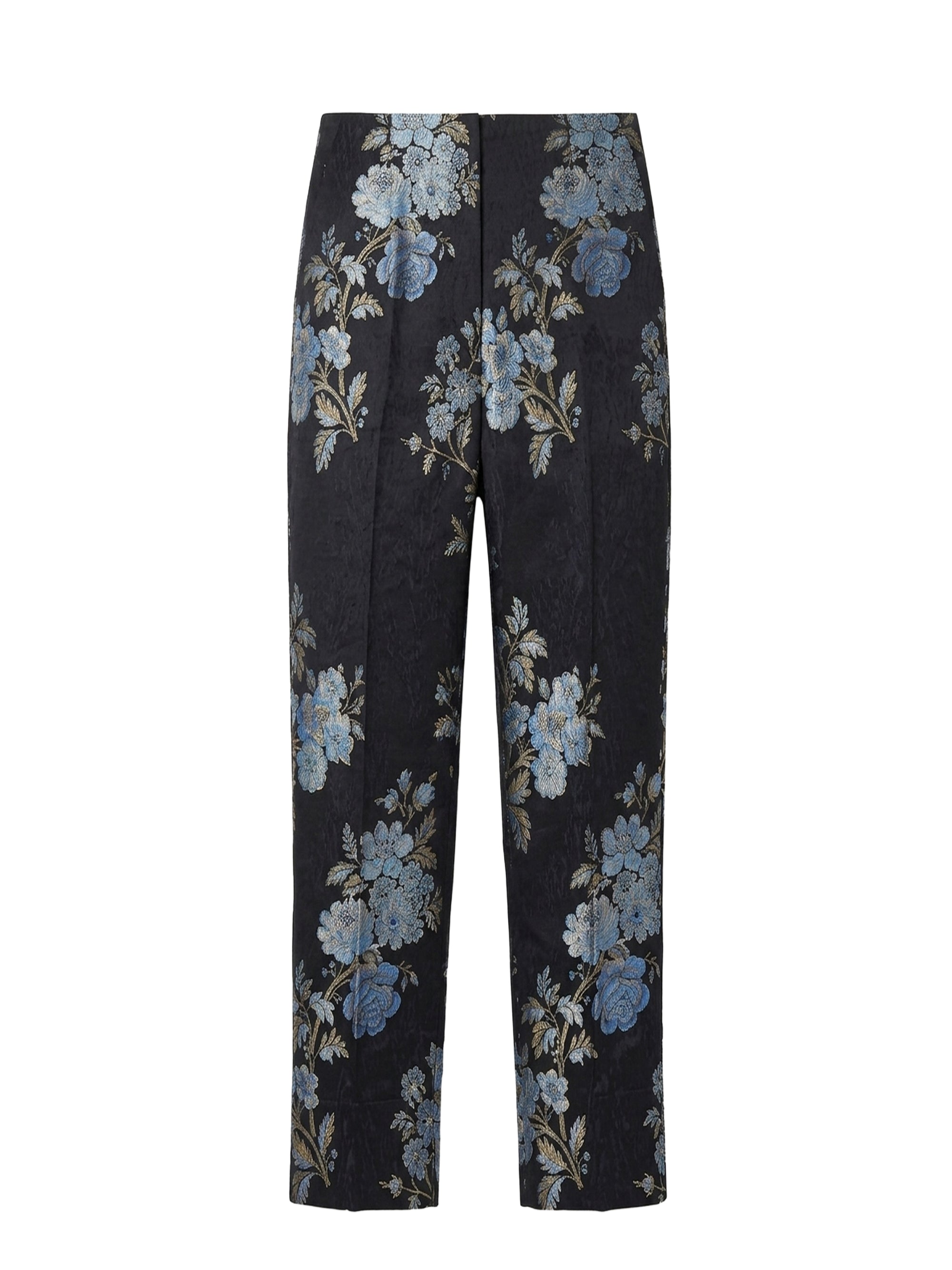 Pantalon capri à fleurs - Nero Fantasia Celeste