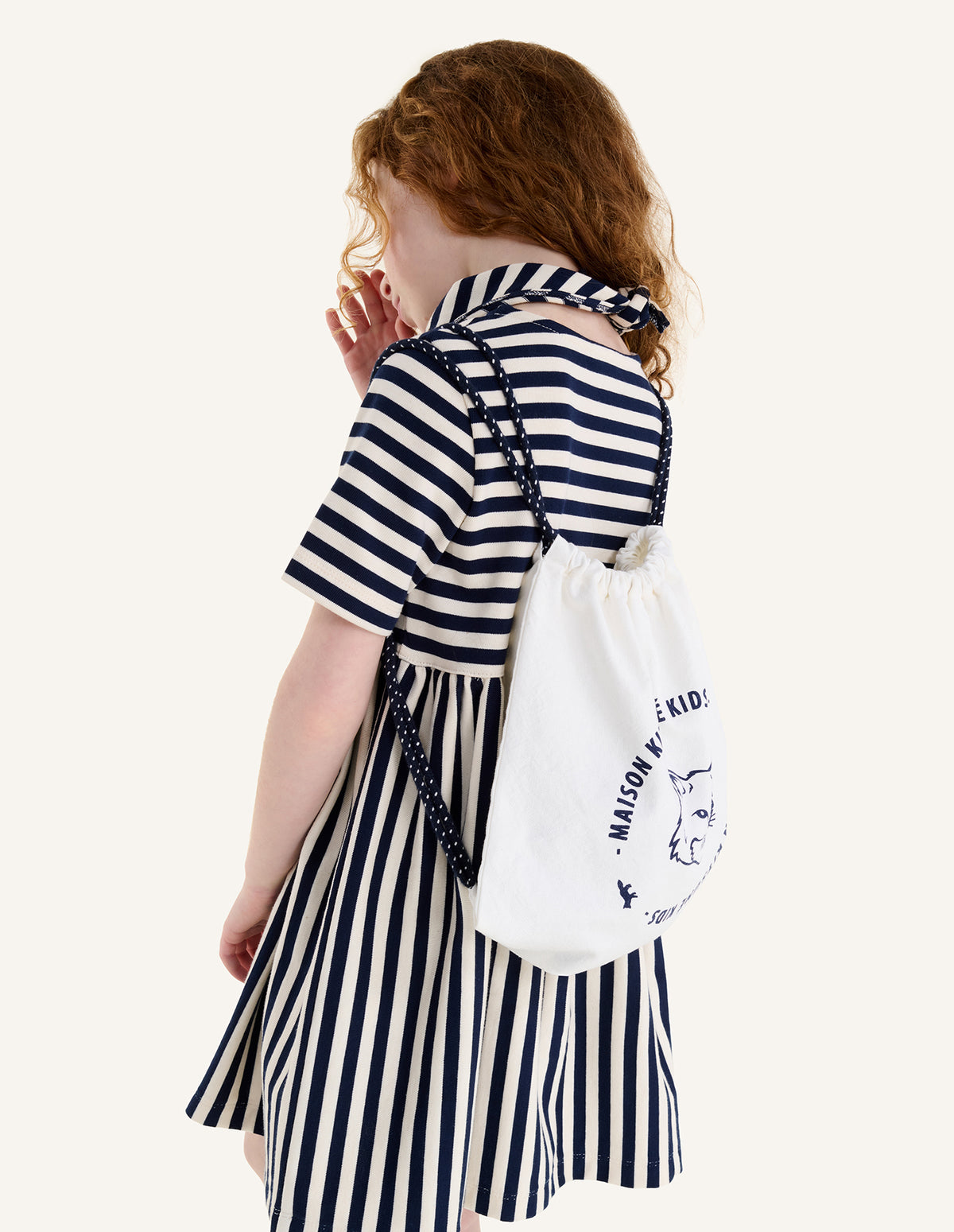 Sac à dos Fox Head Kid en toile - Ecru & Classic Navy
