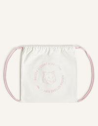 Sac à dos Fox Head Kid en toile - Ecru & Soft Pink
