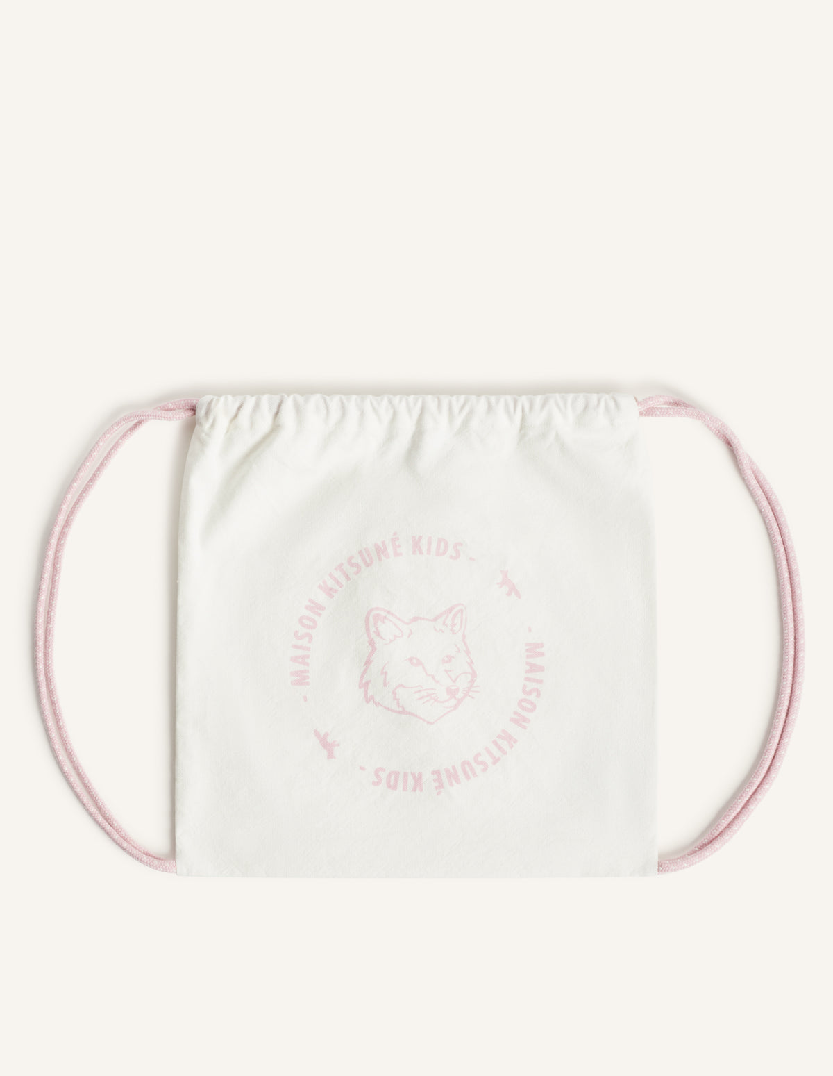 Sac à dos Fox Head Kid en toile - Ecru & Soft Pink