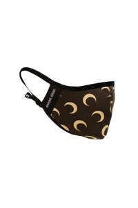 Masque classique à logo unisex - All Over Moon Brown