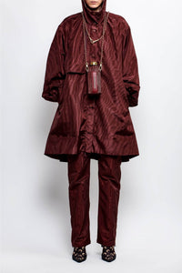 Veste longue coupe-vent - Brown
