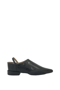 Mocassins pointus en cuir - Black