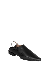 Mocassins pointus en cuir - Black