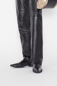 Mocassins pointus en cuir - Black