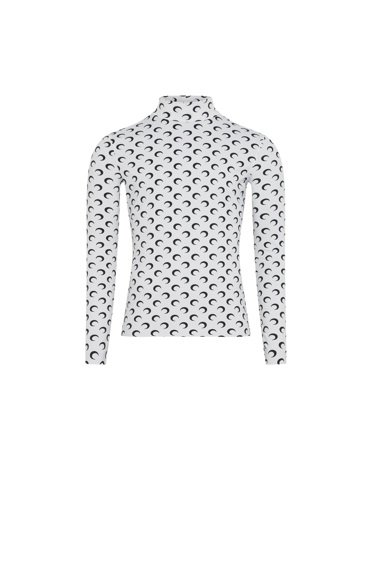 Top à col montant en jersey Upcyclé - Optical White