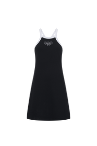 Robe à bretelles en coton - Black