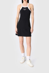 Robe à bretelles en coton - Black