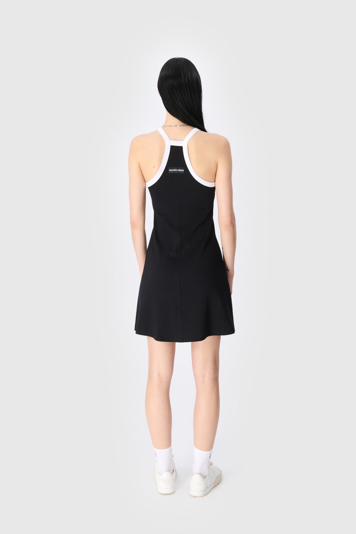 Robe à bretelles en coton - Black
