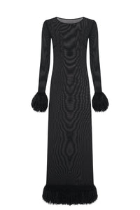 Robe longue en mesh - Black