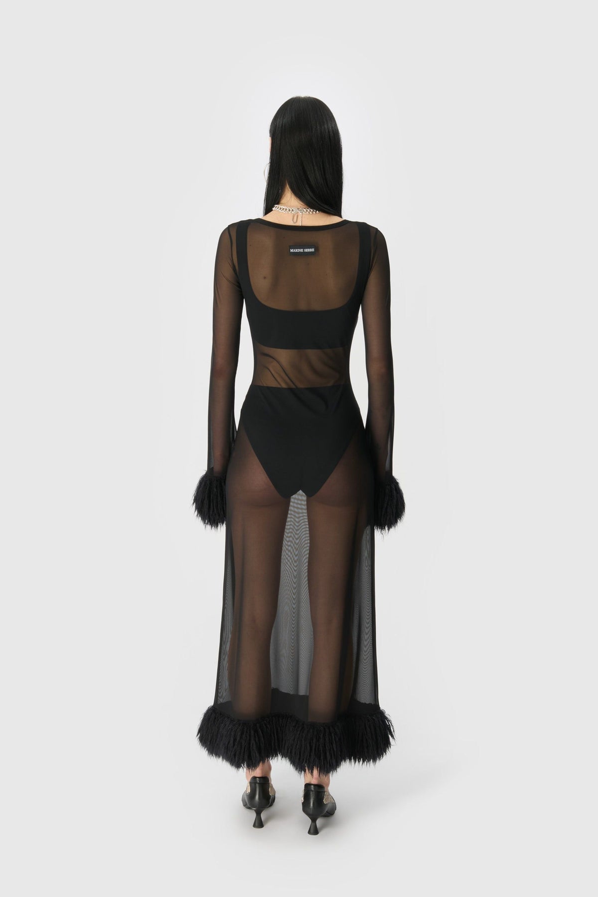 Robe longue en mesh - Black
