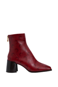 Bottines à talons Moon en cuir - Red