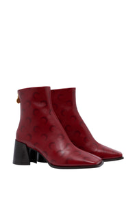 Bottines à talons Moon en cuir - Red