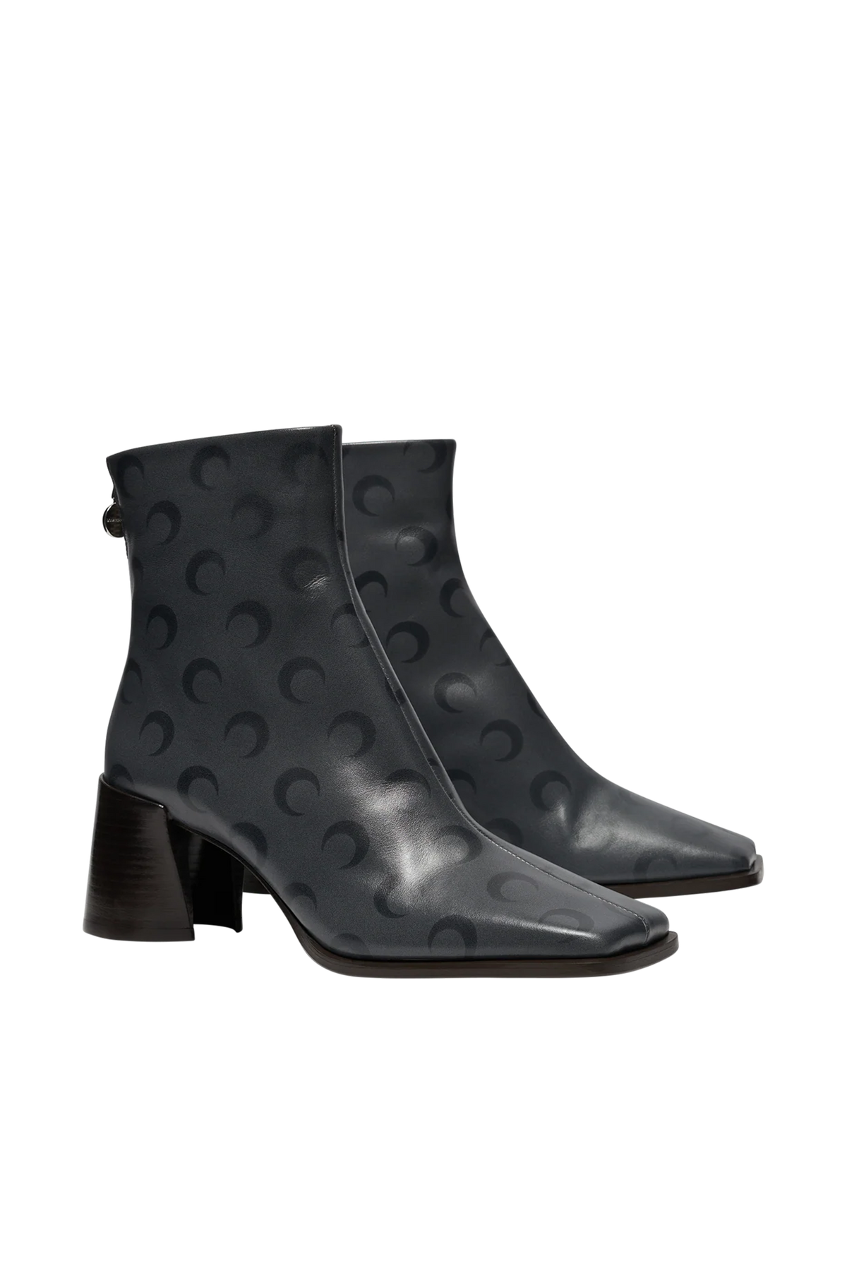 Bottines à talons Moon en cuir - Stone Grey
