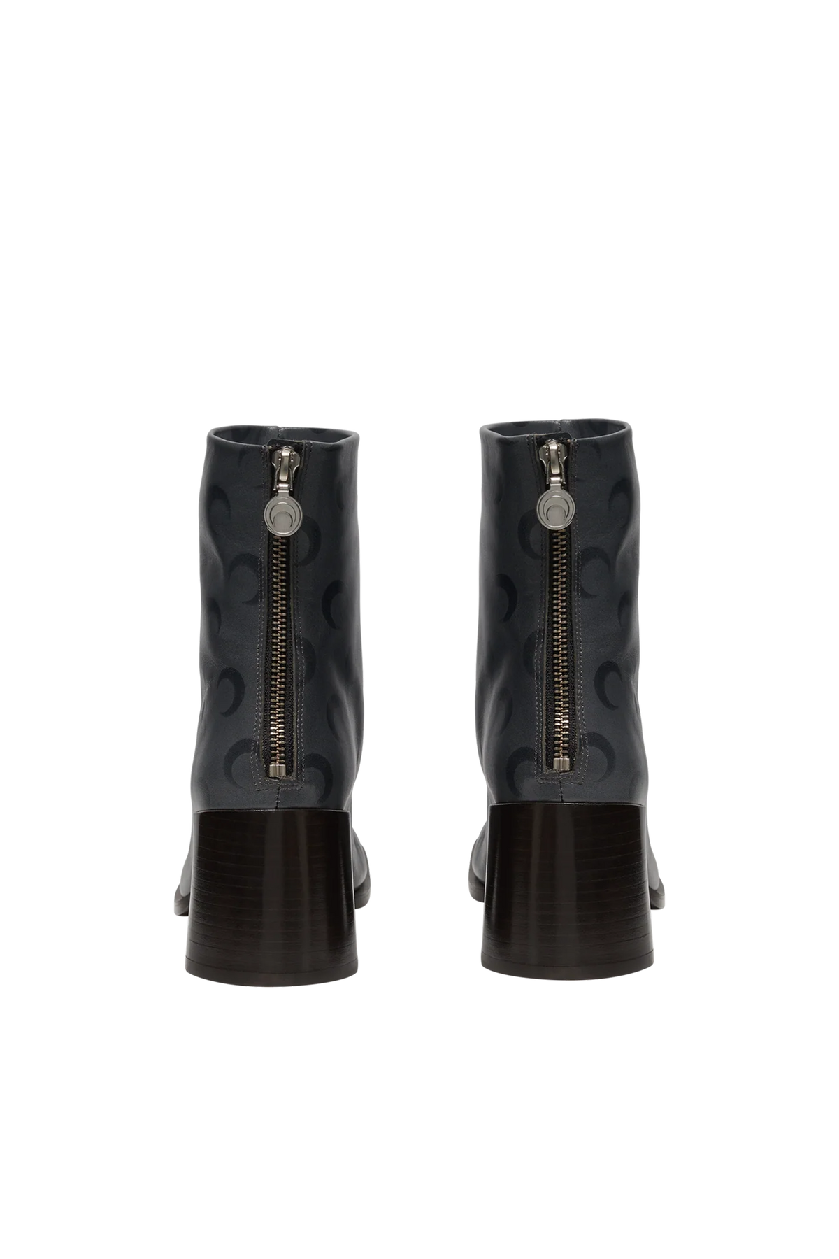Bottines à talons Moon en cuir - Stone Grey