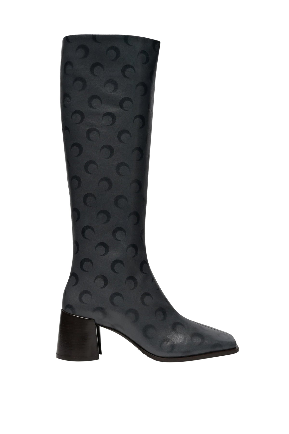 Bottes à talons Moon en cuir - Stone Grey