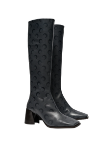 Bottes à talons Moon en cuir - Stone Grey