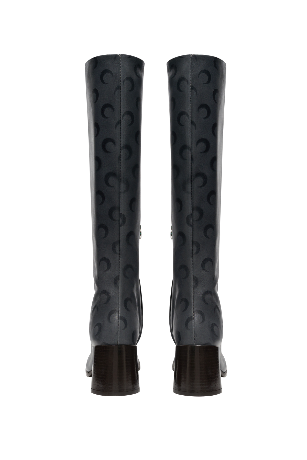 Bottes à talons Moon en cuir - Stone Grey