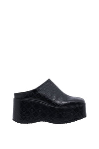 Mules à plateforme Moon en cuir - Black