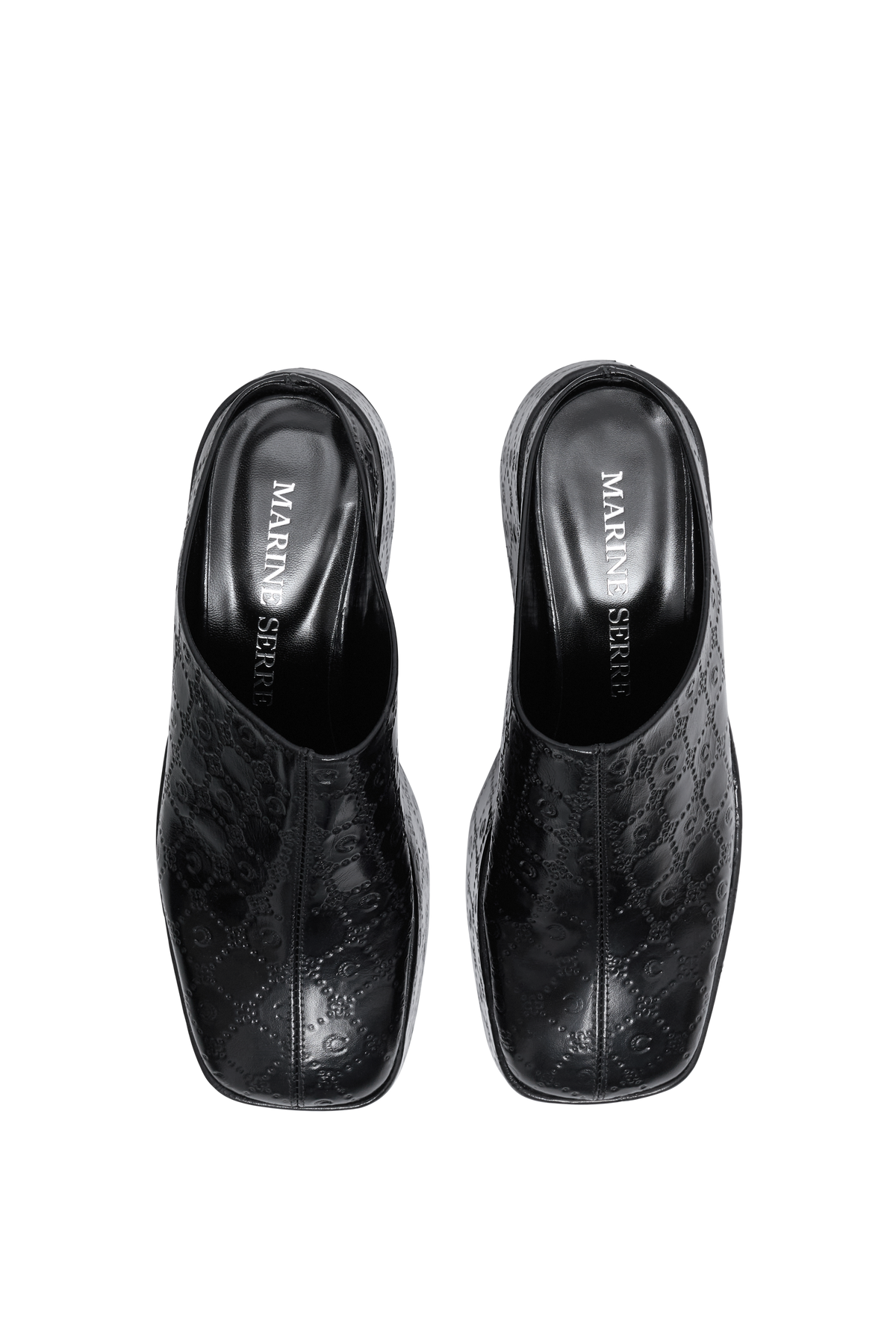 Mules à plateforme Moon en cuir - Black