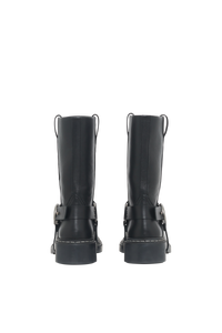 Bottines à détail métallique en cuir - Black