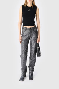 Pantalon Moon en cuir - Anthracite