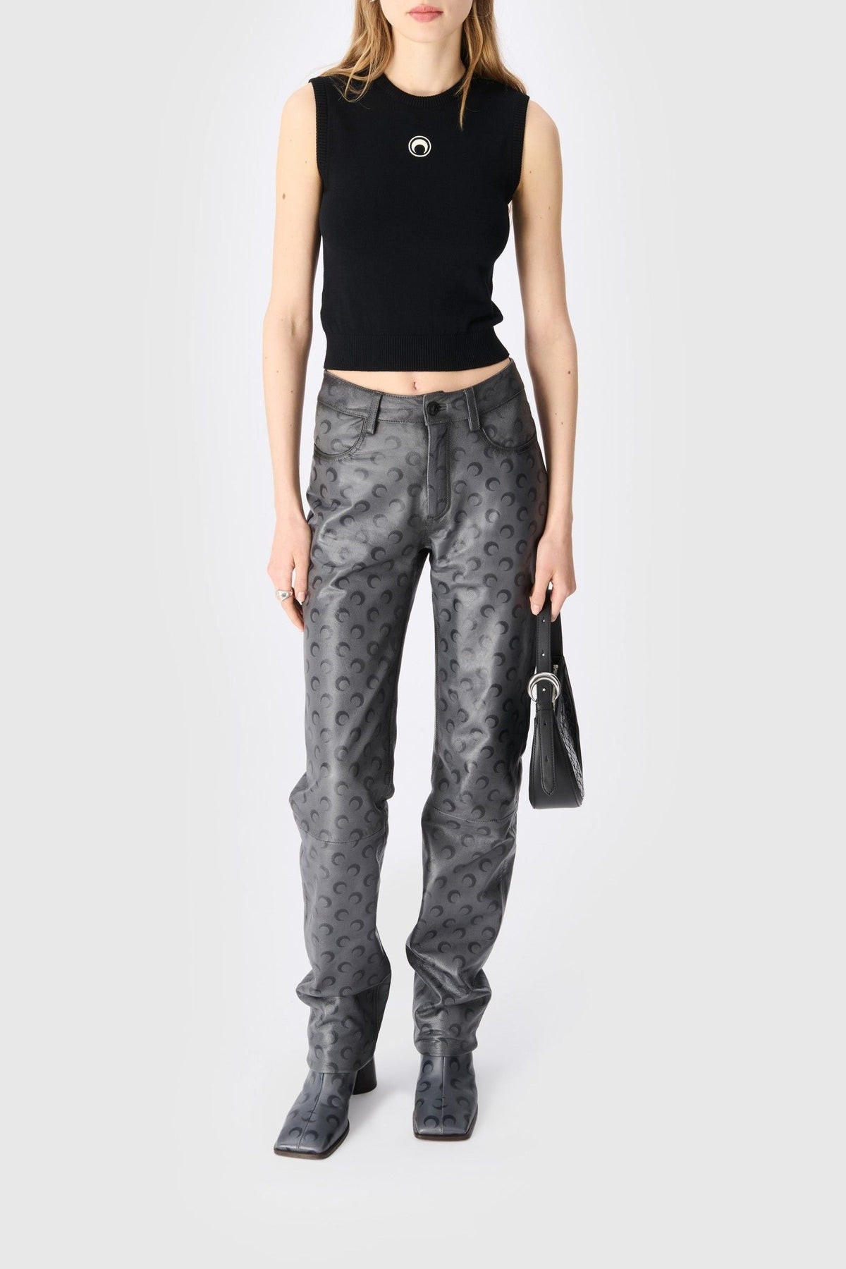 Pantalon Moon en cuir - Anthracite