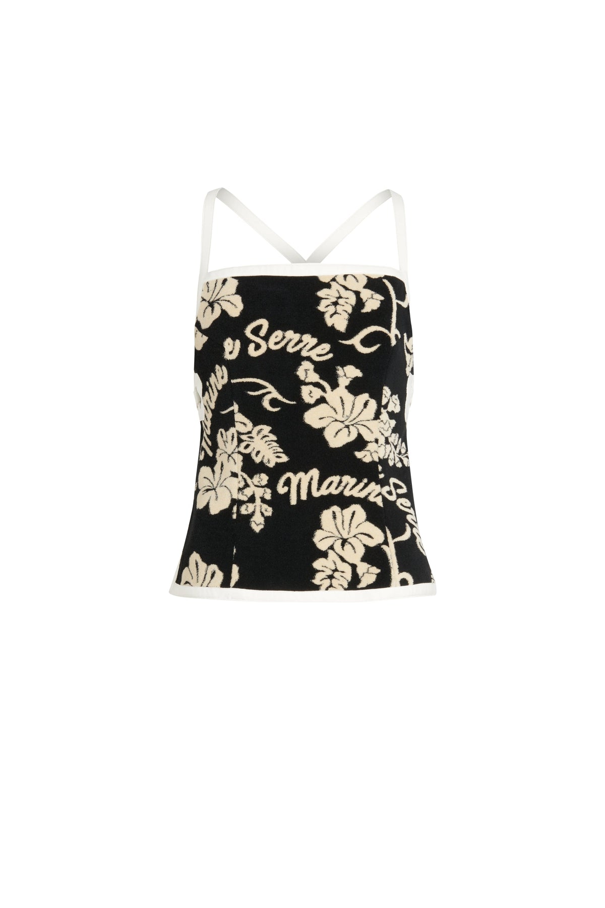 Top jacquard en coton - Black