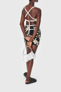 Top jacquard en coton - Black
