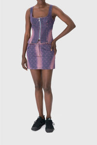 Top Moon en denim - Lavender