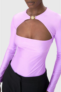 Top à découpe en jersey - Sweet Lilac