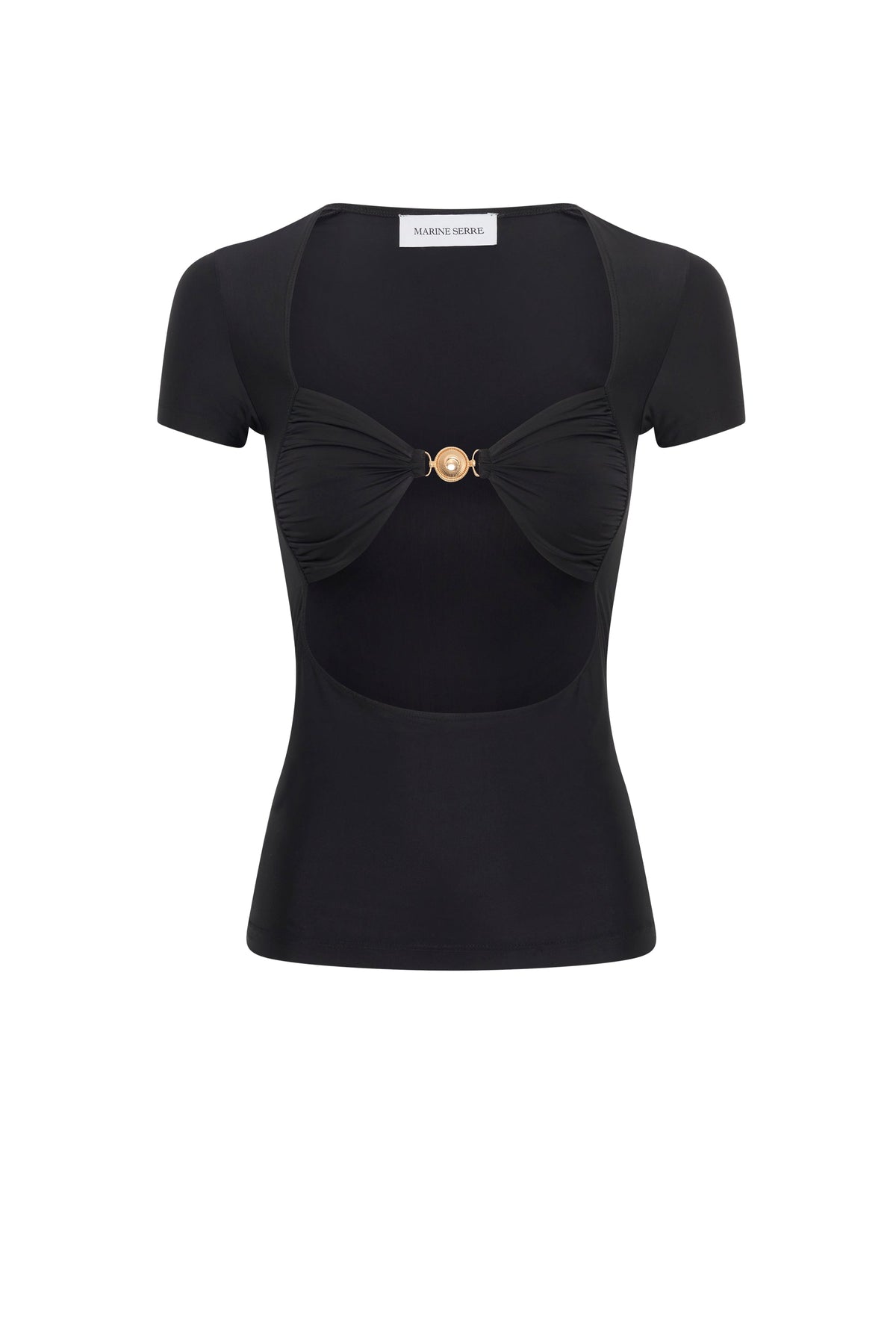 Top à découpe en jersey - Black