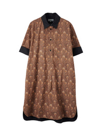 Robe-chemise manches courtes - Tobacco & Umber
