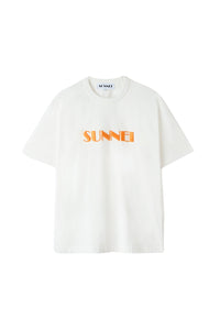 Classic logo T-shirt - Off White & Peach