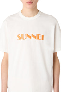 Classic logo T-shirt - Off White & Peach