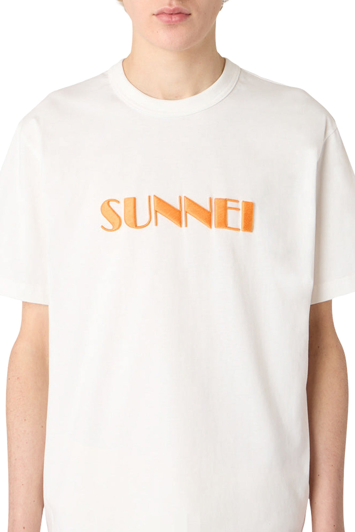 Classic logo T-shirt - Off White & Peach