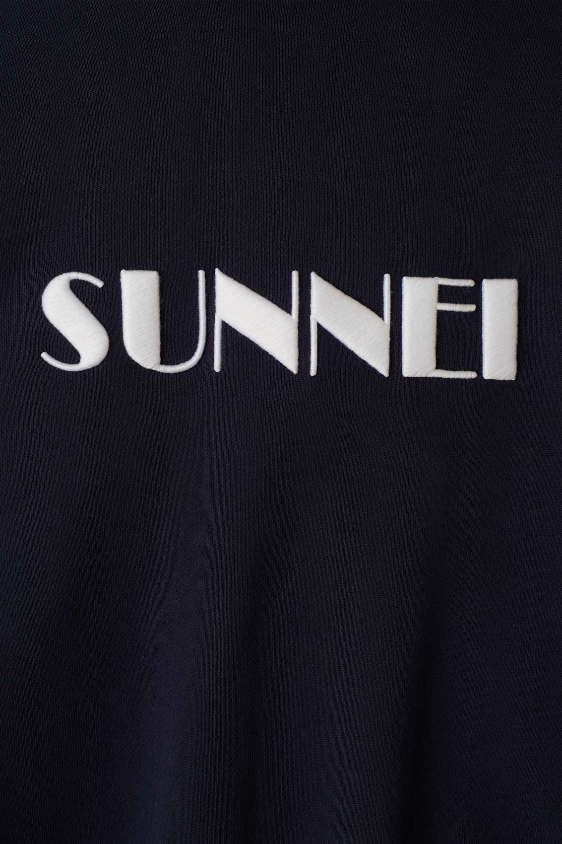 Large embroidered logo hoody - Dark Blue