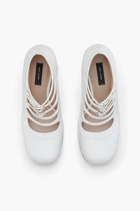 Bottines à talons Kiki 160 en cuir - Blanc