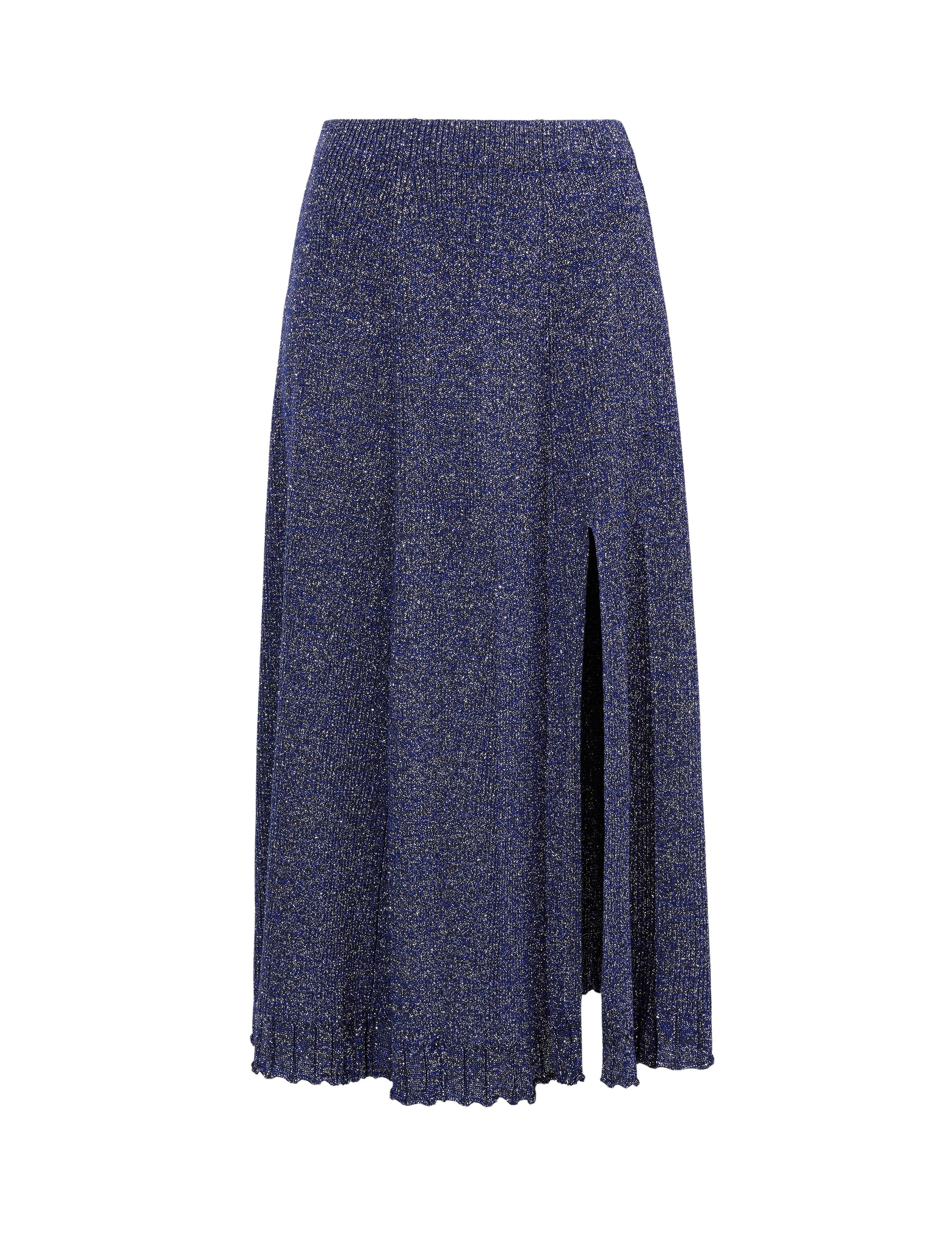 Jupe Lidia en maille et lurex - Royal Blue & Silver