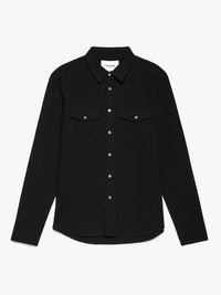 WAFFLE TEXTURED SHIRTBLACK