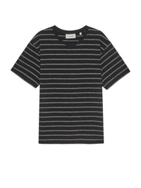 S/S STRIPED TEEBLACK/NATURAL
