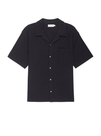 S/S JACQUARD RELAXED SHIRTBLACK