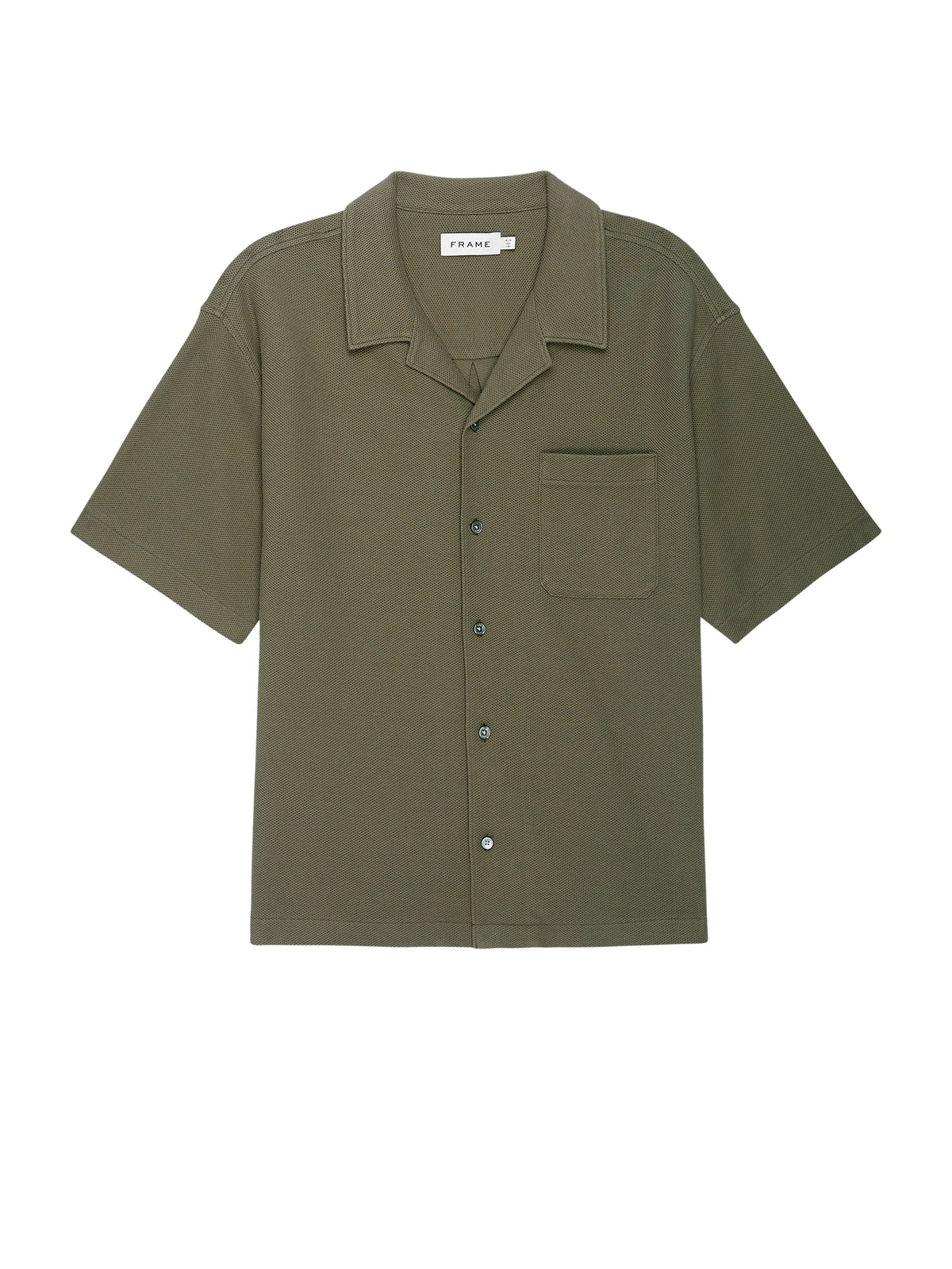S/S JACQUARD RELAXED SHIRTDARK SAGE