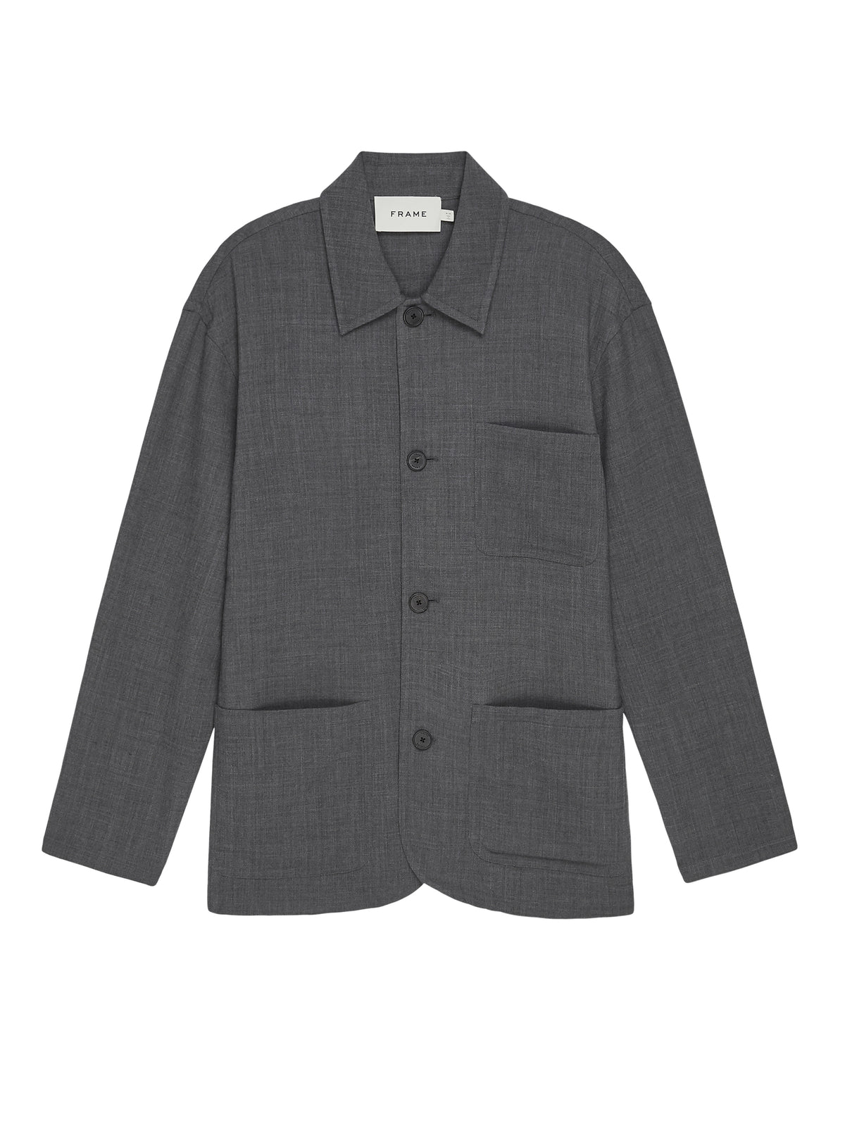 WOOL CHORE JACKETCHARCOAL GREY