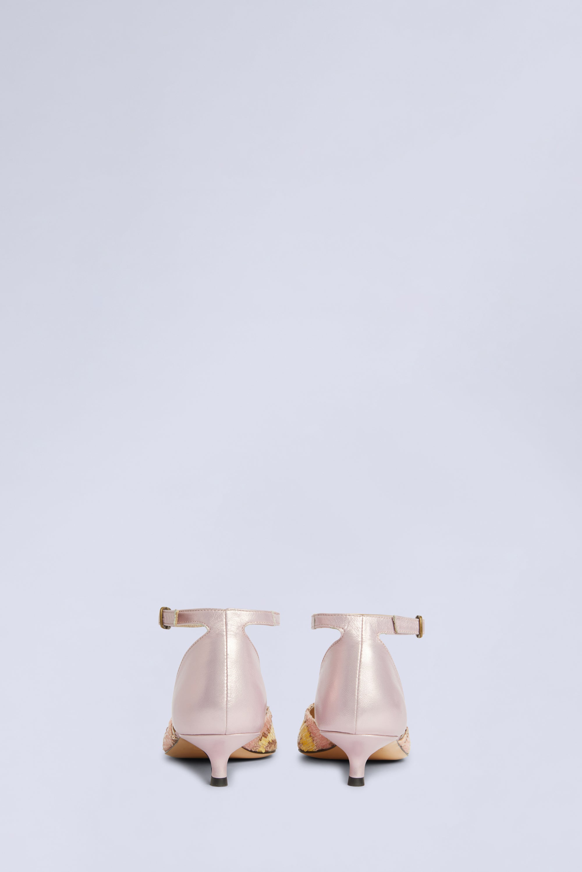 Escarpins à micro-talon pailletées en cuir - Rosa Fantasia