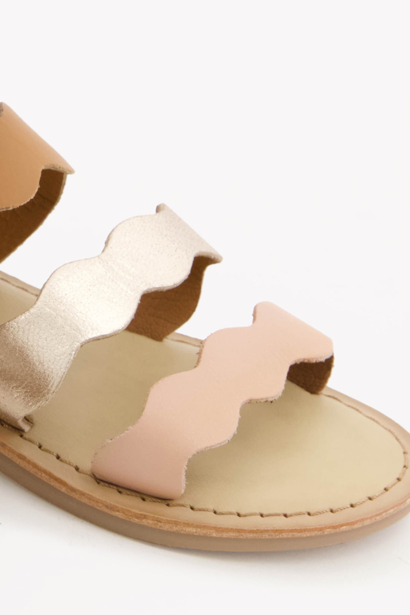 Sandales Samia en cuir - Rose Coquillage