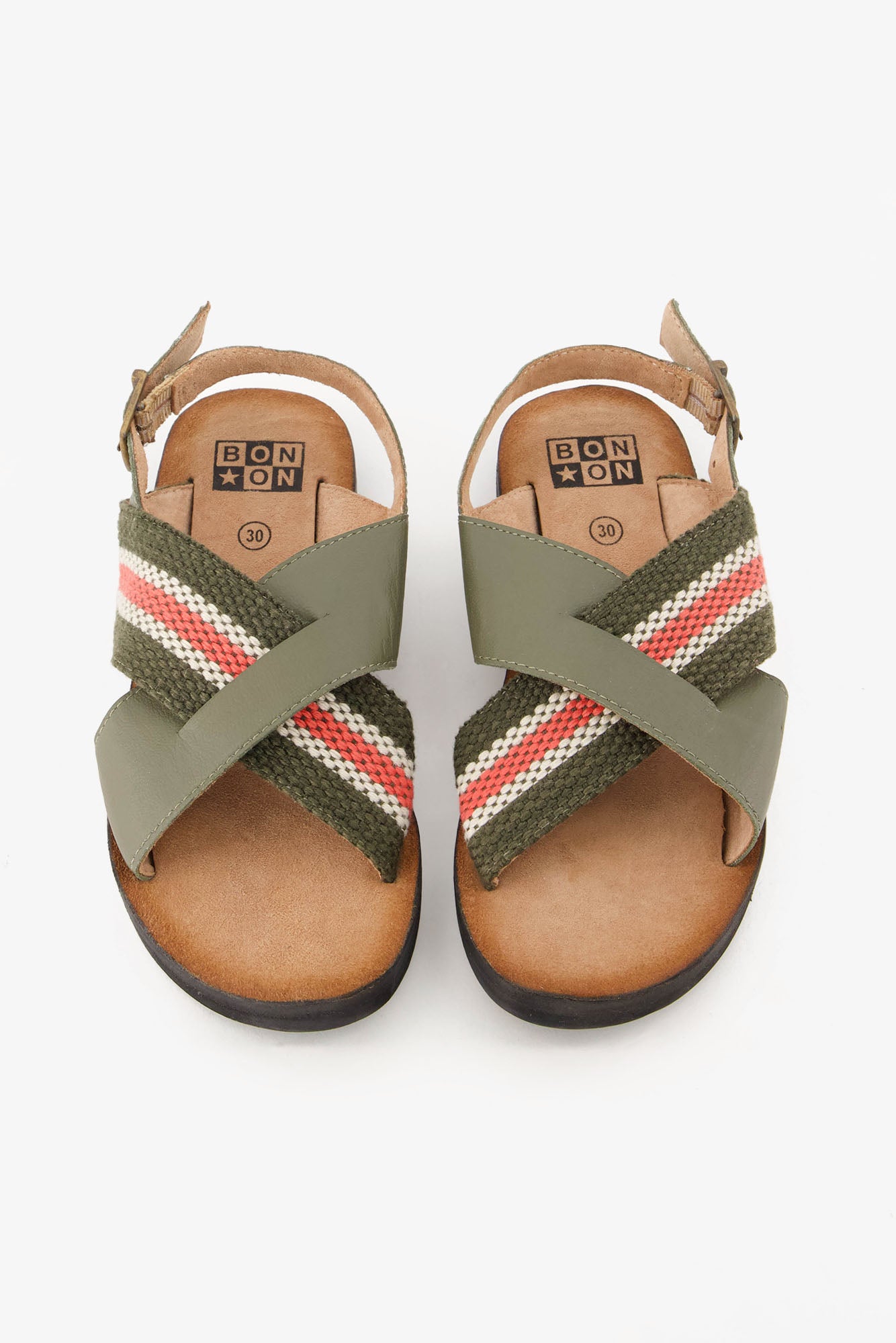 Sandales Sandro en cuir - Kaki Bonton