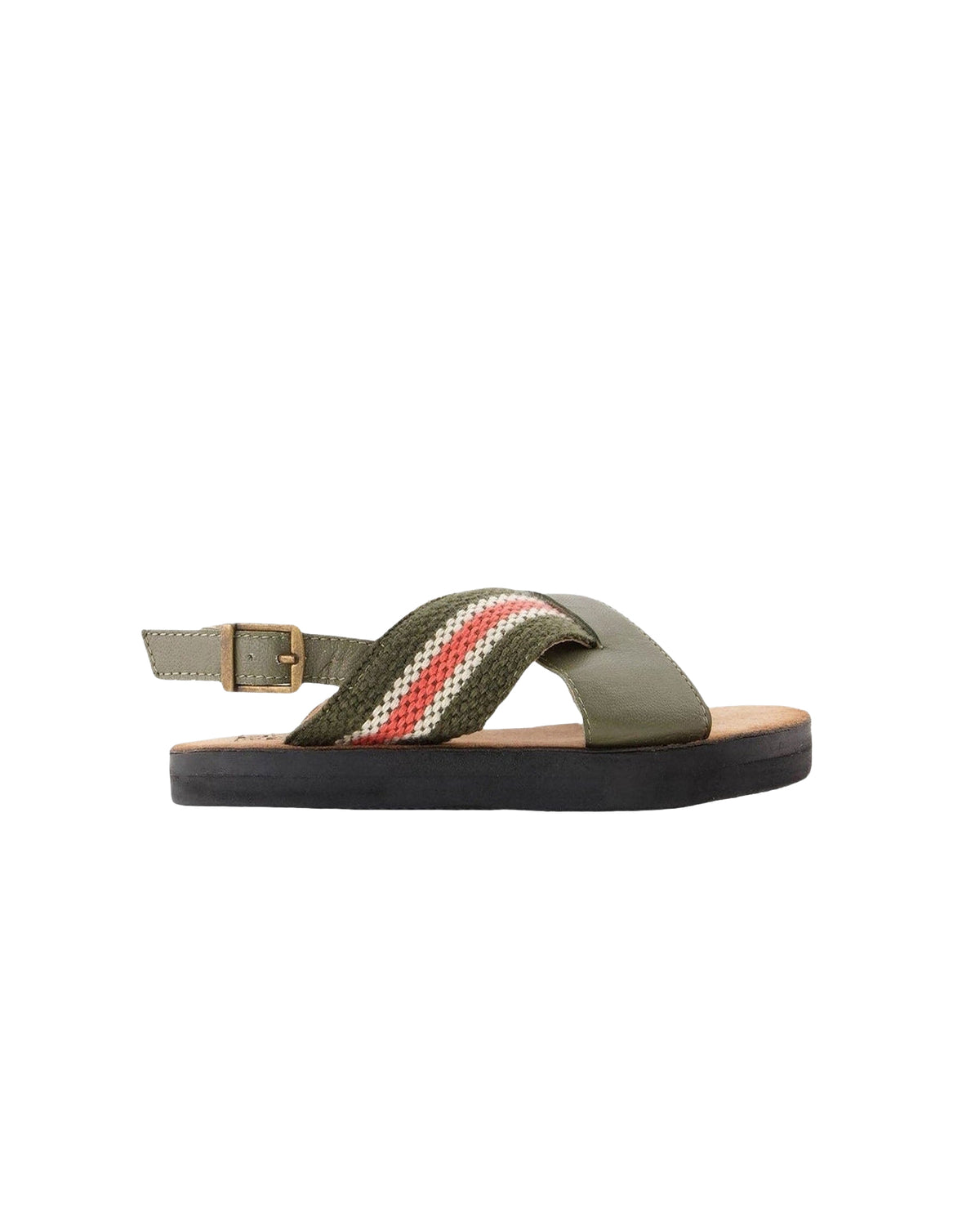 Sandro leather sandals - Khaki Bonton