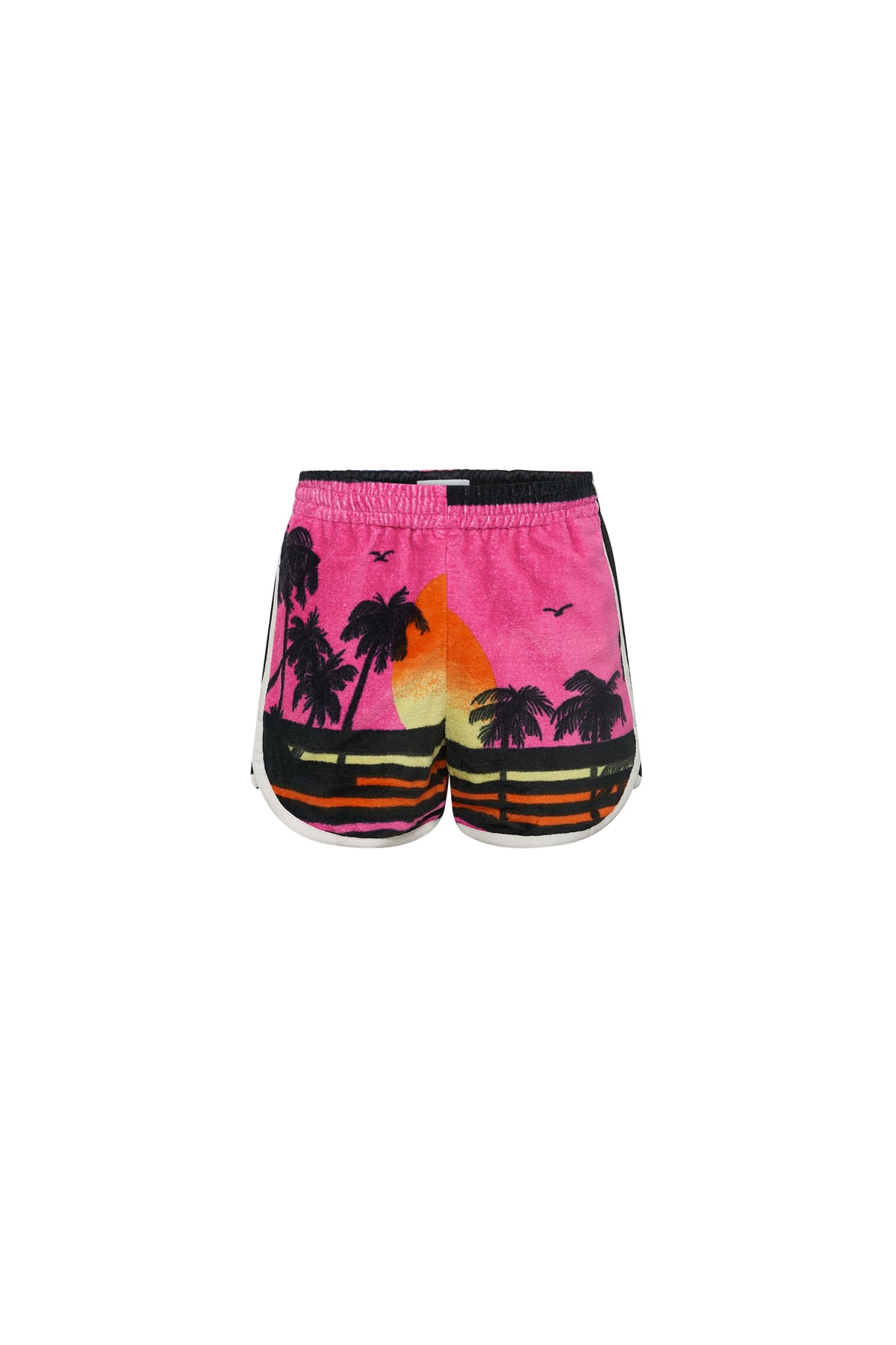 Short en jersey jacquard serviettes Upcyclé - Multicolor