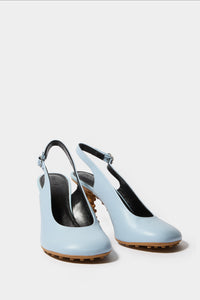 1000Chiodi leather slingback - Light Sky Blue
